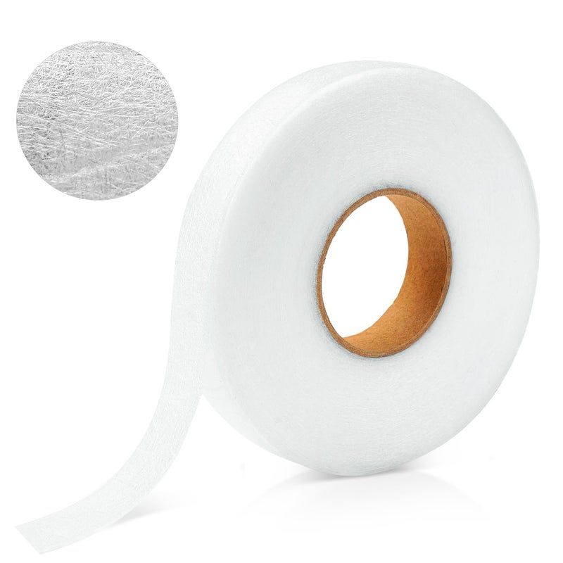 Corebes No Sew Hemming Tape for Pants, 3/4 INCH x 36 Yards, Iron on Hemming Tape for Curtains - Double Sided Fabric Fusing Hem Tape Adhesive for Dresses Clothes Skirts Jeans (White) - Image 1